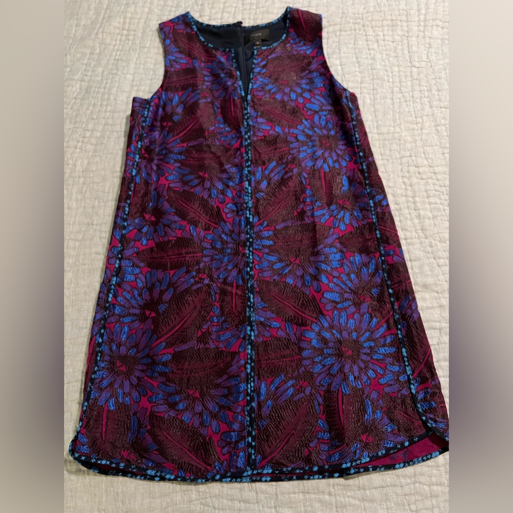 Vguc J.Crew Midnight Floral Shift Dress C4473